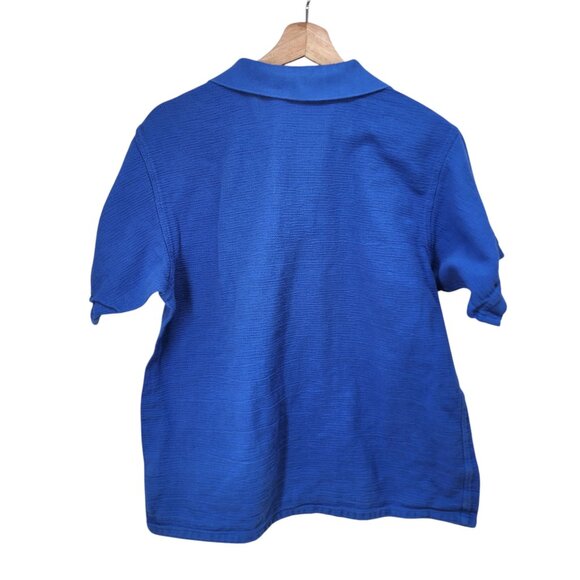 Vintage Patagonia Blue Mens Polo‎ Shirt M Short Sleeve Button-Up VTG - Picture 2 of 7